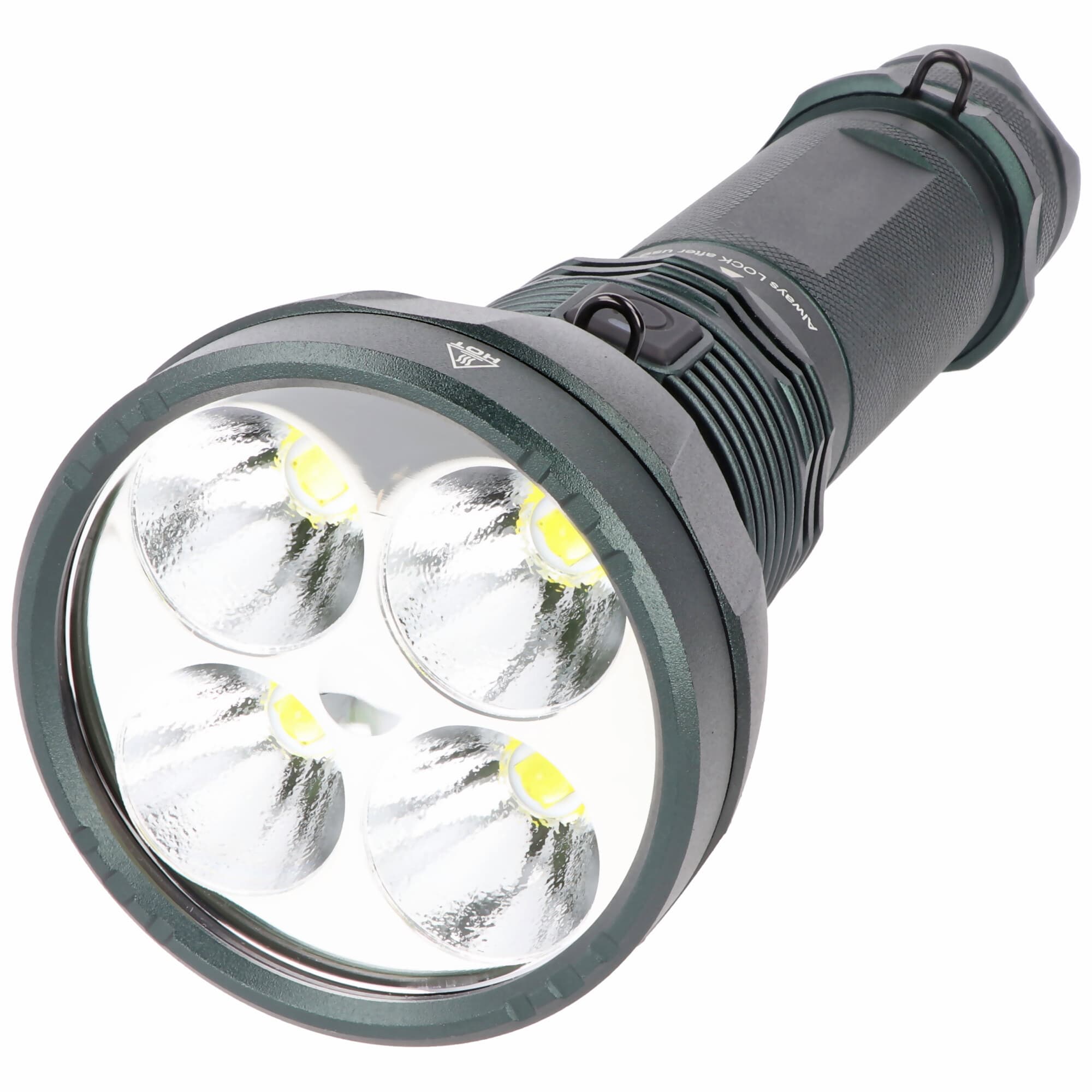 Lampe de poche à LED de 11 600 lumens, la lampe de poche à LED idéale pour la chasse et les loisirs avec une portée lumineuse allant jusqu'à 525