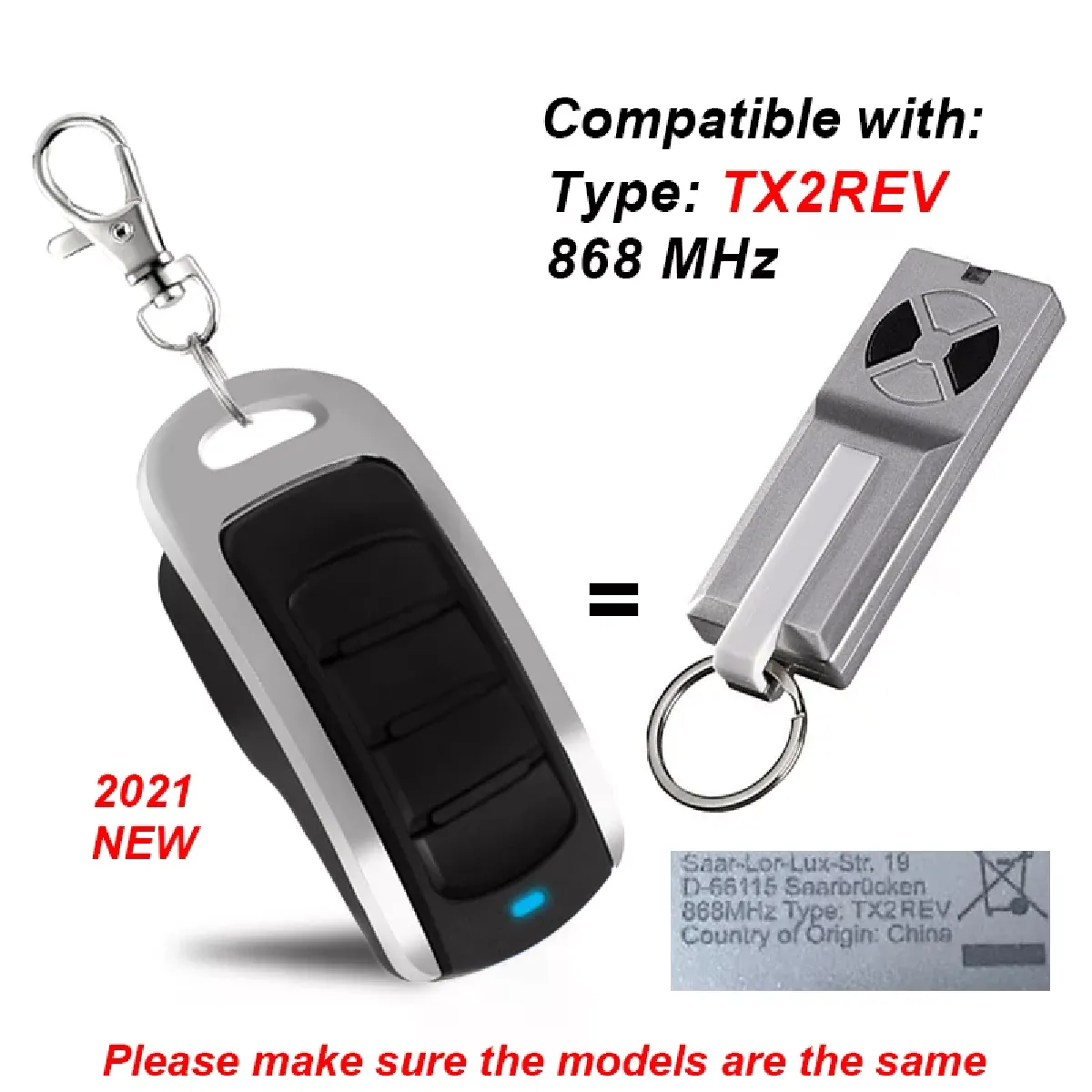 Chamberlain TX2REV Télécommande 868MHz